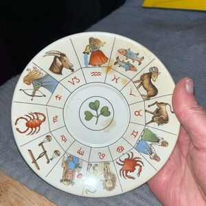 Fortune telling tea saucer Vintage